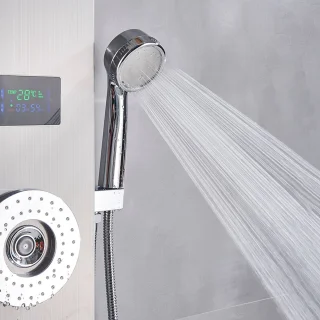 Productgigant Spa Regendouche met Thermostaat en Bodyjets RVS