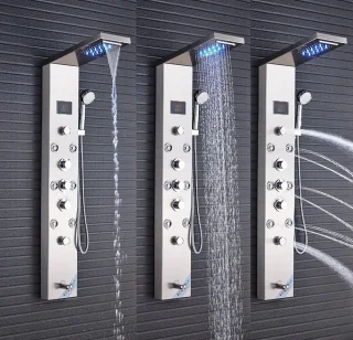 Productgigant Spa Regendouche met Thermostaat en Bodyjets RVS