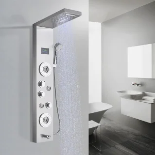 Productgigant Spa Regendouche met Thermostaat en Bodyjets RVS
