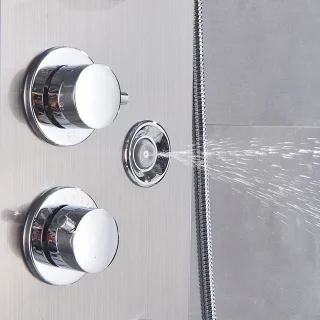 Productgigant Spa Regendouche met Thermostaat en Bodyjets RVS