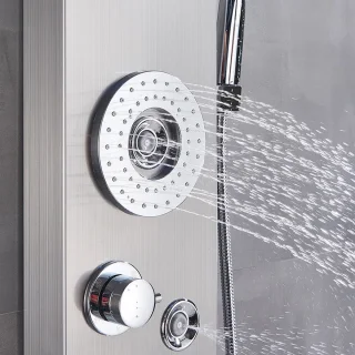 Productgigant Spa Regendouche met Thermostaat en Bodyjets RVS