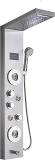 Productgigant Spa Regendouche met Thermostaat en Bodyjets RVS