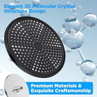 PromoHome Ronde Regendouchekop 25 cm Zwart