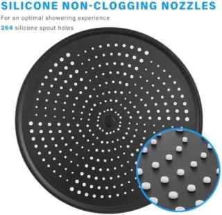PromoHome Ronde Regendouchekop 25 cm Zwart