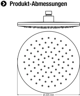 Rainshower Hoofddouche Vierkant 225x225 mm