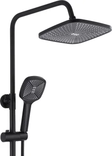 Rea Argus Zwarte Regendouche 144cm