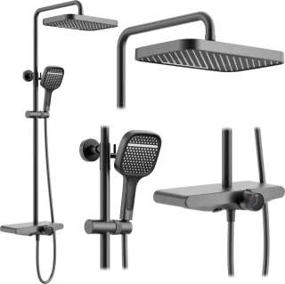 Rea Bari Regendouche 100 cm Grijs