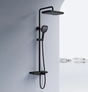 Rea Bari Regendouche Zwart 100 cm