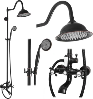 Rea Bergamo Regendouche 150cm Zwart