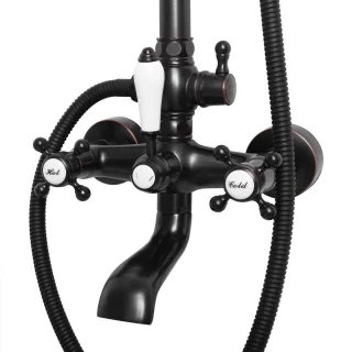Rea Bergamo Regendouche 150cm Zwart