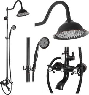 Rea Bergamo Regendouche 150cm Zwart
