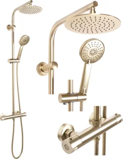 Rea Bliss Regendouche 100cm Geborsteld Goud