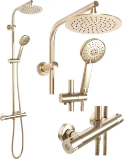 Rea Bliss Regendouche 100cm Geborsteld Goud