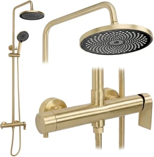 Rea doucheset Hunter Brush gold