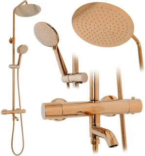 Rea doucheset Lungo Copper met thermostaat
