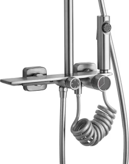 Rea Helix Regendouche Geborsteld Nikkel 114,5cm