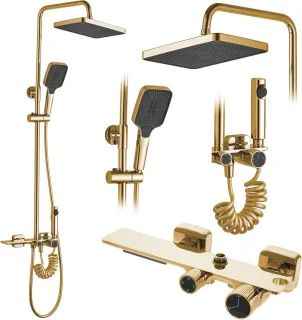 Rea Helix Regendouche Goud 114,5cm