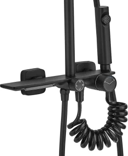 Rea Helix Regendouche Zwart 114,5cm