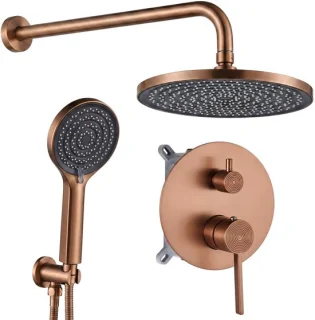 Rea inbouw regendoucheset Foster Brush Copper + Box