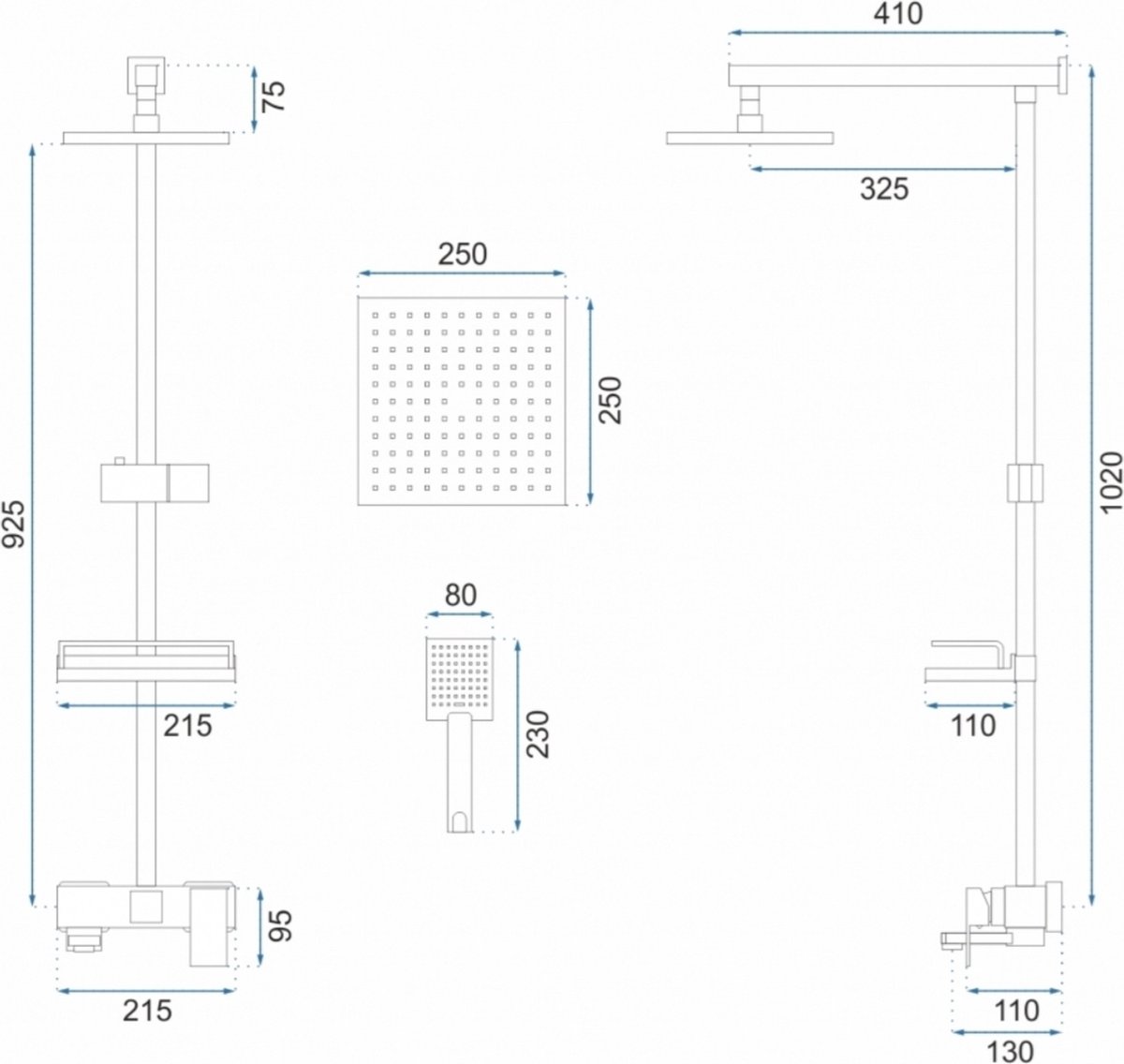 Wat vinden we goed aan de Rea Jack Regendouche 102cm Goud