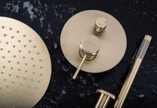 Rea Lungo Grip Regendouche Inbouw 36cm Geborsteld Goud