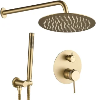 Rea Lungo Grip Regendouche Inbouw 36cm Geborsteld Goud