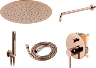 Rea Lungo Inbouw Regendouche 36cm Roze Goud