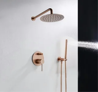 Rea Lungo Inbouw Regendouche 36cm Roze Goud