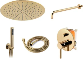 Rea Lungo Inbouw Regendouche Goud 36,5cm