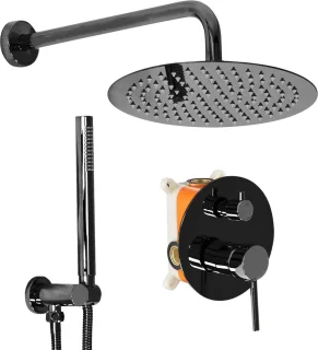 Rea Lungo Inbouw Regendouche Zwart 36,5cm