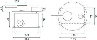 Rea Lungo Inbouw Regendouche Zwart 36,5cm