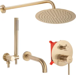 Rea Lungo Regendouche 16cm Geborsteld Goud