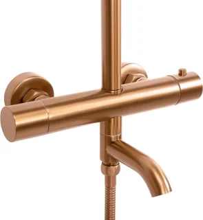 Rea Lungo Regendouche Borstel Koper 117cm