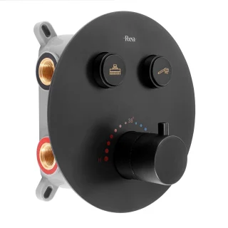 Rea Lungo Regendouche Inbouw Zwart 36,5cm