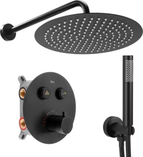 Rea Lungo Regendouche Inbouw Zwart 36,5cm
