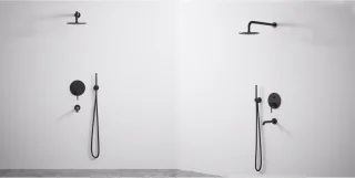 Rea Lungo Zwarte Regendouche 9cm
