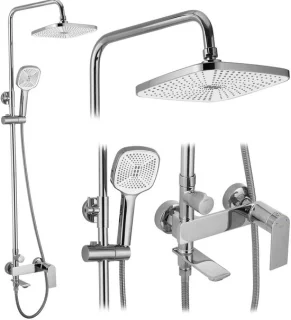 Rea My1902-78C Storm Regendouche 136 cm Chroom
