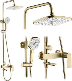 Rea My1902-78Gg Storm Regendouche 136cm Geborsteld Goud