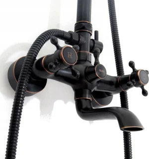 Rea Retro Regendouche Zwart 150cm