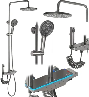 Rea Savio Regendouche 120cm Grijs