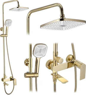 Rea Storm Regendouche Goud 136 cm