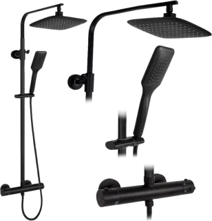 Rea Tom Zwarte Regendouche 120cm