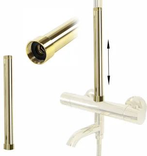 REA Verlenging Douchestang 30 cm Glans Goud