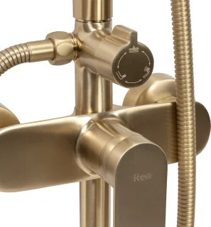 Rea Verso Regendouche 143,5cm Geborsteld Goud