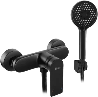 Rea Verso Regendouche 6 cm Zwart