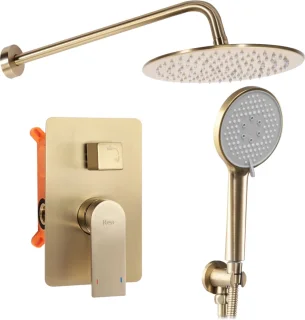 Rea Verso Regendouche Inbouw 35cm Geborsteld Goud