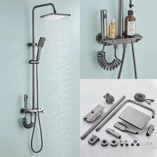 Recalma Regendouche Douchesysteem met Thermostaatkraan Metallic