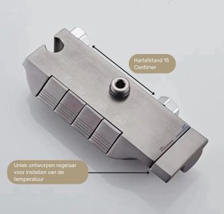 Recalma Regendouche Douchesysteem met Thermostaatkraan Metallic