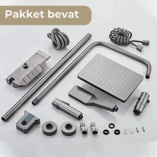 Recalma Regendouche Douchesysteem met Thermostaatkraan Metallic
