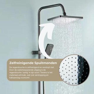 Recalma Regendouche Douchesysteem met Thermostaatkraan Metallic